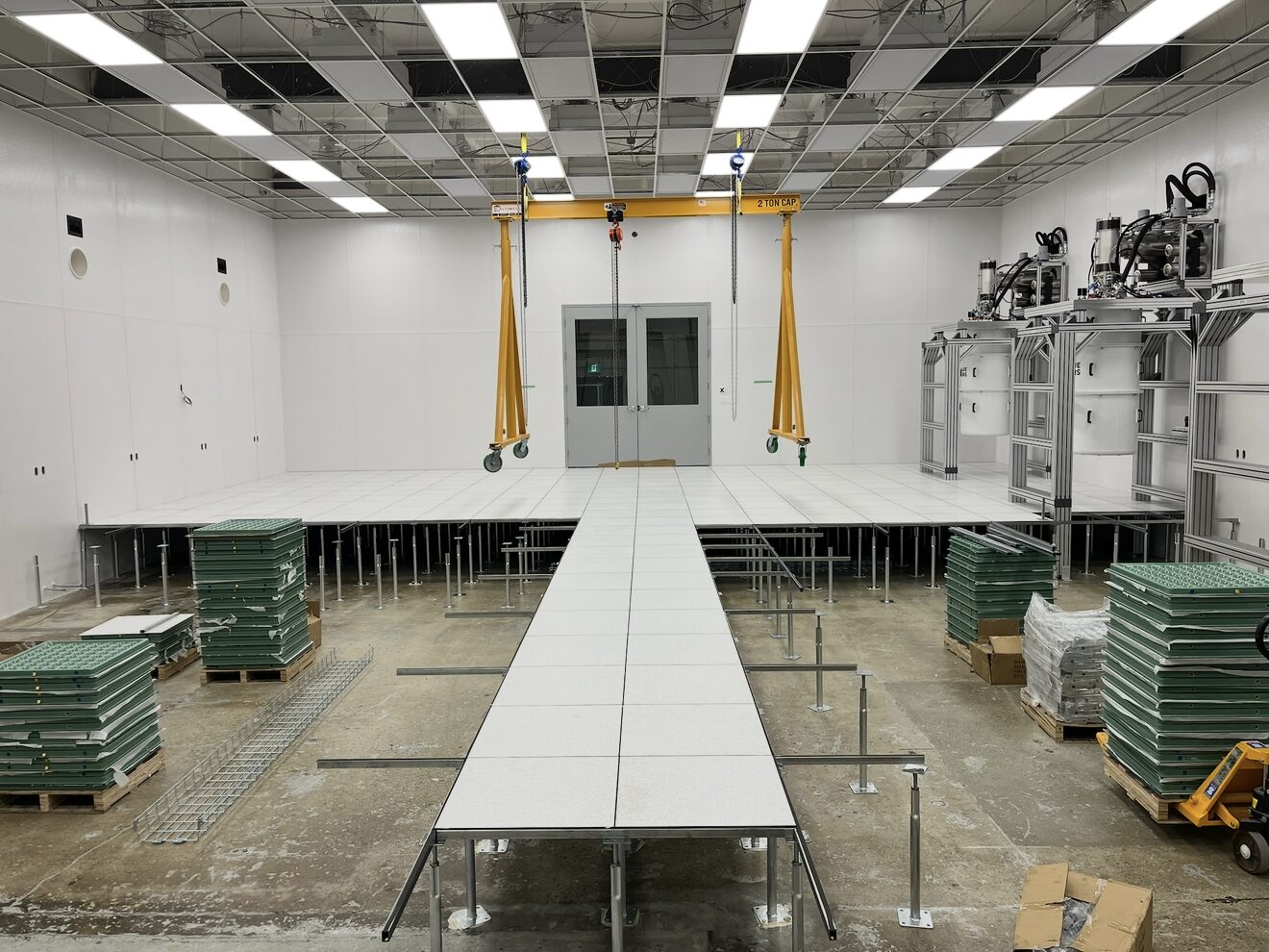 Access Floor Starter Row Installation in Canada by Skyline Solutions